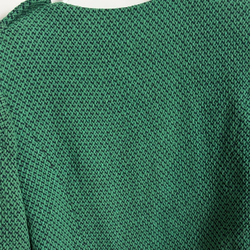 ZARA Green Tweed Cropped Military Button Jacket Size S Gold Button Blazer - Picture 6 of 7